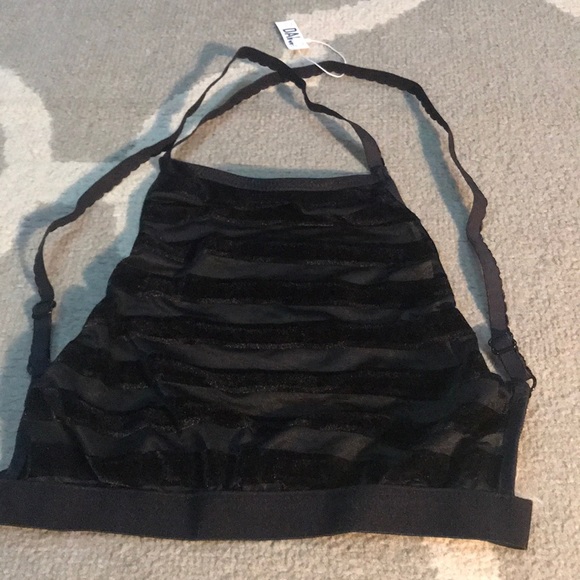 Handmade Black Velvet and Sheer Bralette - Picture 4 of 8